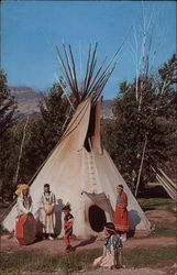 Indian Family Native Americana Postcard Postcard