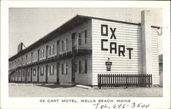 Ox Cart Motel Wells Beach, ME Postcard Postcard