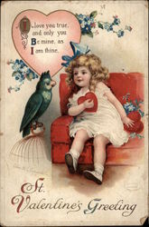 St. Valentine's Greeting Children Postcard Postcard