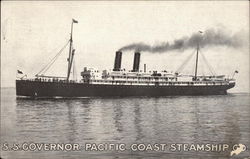 SS Governor, Pacific Coast Steamship Postcard