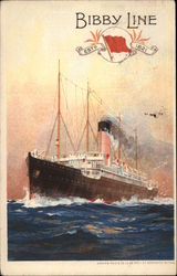 Bibby Line Steamers Postcard Postcard