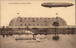 Luftschiffhalle Dresden-Kaditz - Airship Hanagar Postcard