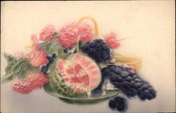 Still Life of Fruit and Flowers Postcard