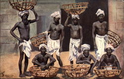 Calcutta Coolies Postcard