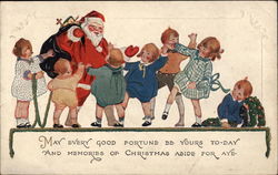 Santa With Children Santa Claus Postcard Postcard