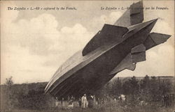 The Zeppelin L-49 - Captured by the French World War I Postcard Postcard