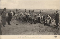 German Prisoners Burying Their Dead World War I Postcard Postcard