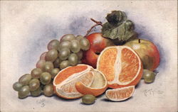 Still Life - Oranges and Grapes Tuck's Oilette Series Postcard Postcard