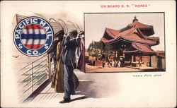 On Board S.S. Korea Steamers Postcard Postcard