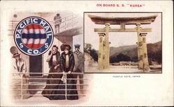 On Board S.S. Korea - Pacific Mail Steamship Co Steamers Postcard Postcard