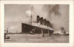 Cunard R.M.S. Lusitania and Mauretania Cruise Ships Postcard Postcard