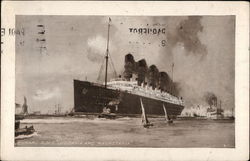 Cunard R.M.S. Lusitania and Mauretania Postcard