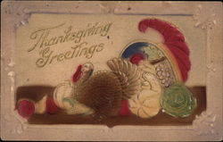 Thanksgiving Greetings Airbrushed Postcard Postcard