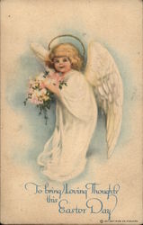 To Bring Loving Thoughts This Easter Day With Angels Postcard Postcard