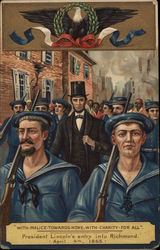 President Lincoln's Entry Into Richmond Patriotic Postcard Postcard