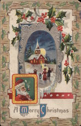 A Merry Christmas Santa Claus Postcard Postcard