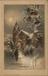 Christmas Greetings Postcard Postcard