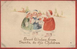 Best Wishes from Santa to the Children Santa Claus Postcard Postcard