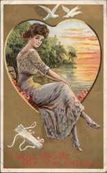 Will You Be My Valentine? Women Postcard Postcard