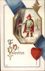 To My Valentine Children Postcard Postcard