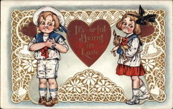 It's Orful Being In Love - Boy and Girl in Sailor Suits Postcard