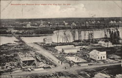 Beaudette and Spooner After Fire in 1910 Postcard