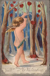 Yes I'll Be Thine, My Valentine - Cupid Postcard Postcard