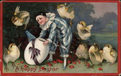 A Happy Easter With Chicks Postcard Postcard