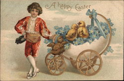 A Happy Easter With Chicks Postcard Postcard