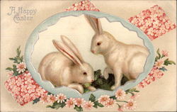 A Happy Easter - Rabbits Postcard