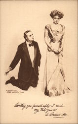 Man On Knees to Woman Postcard