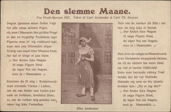 Den slemme Maane - Kiss Andersen Postcard