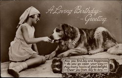 A Loving Birthday Greeting Postcard