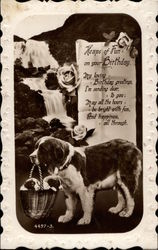 Heaps of Fun on Your Birthday Saint Bernards Postcard Postcard