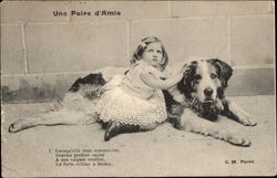 Une Paire d'Amis Saint Bernards Postcard Postcard