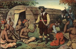 The Purchase of Manhattan Island From the Indians Postcard