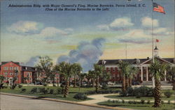 Administration Bldg, Marine Barracks Parris Island, SC Postcard Postcard