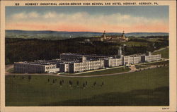 Hershey Industrial Junior-Senior High School and Hotel Hershey Pennsylvania Postcard Postcard