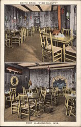 Smith Bros, "Fish Shanty" Port Washington, WI Postcard Postcard