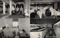 Hotel Henry: The Lobby, The Silver Grill, Sleeping Room, The Fortune Bar Pittsburgh, PA Postcard Postcard