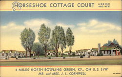 Horshoe Cottage Court Bowling Green, KY Postcard Postcard