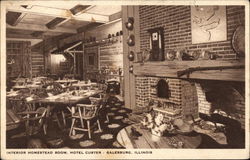 Interior Homestead Room, Hotel Custer Galesburg, IL Postcard Postcard