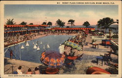 Roney Plaza Cabana Sun Club Postcard