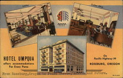 Hotel Umpqua - Offers Accommodations For Every Purse Roseburg, OR Postcard Postcard