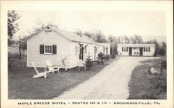 Maple Breeze Motel Brodheadsville, PA Postcard Postcard