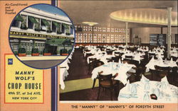 Manny Wolf's 49th Street Chop House New York, NY Postcard Postcard