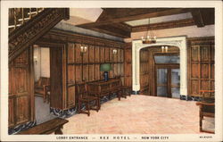 Lobby Entrance, Rex Hotel New York, NY Postcard Postcard