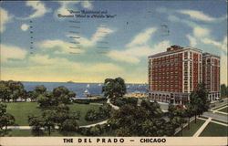 The Del Prado - "Finest Residential and Transient Hotel in Middle-West" Postcard