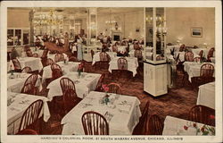 Harding's Colonial Room Postcard