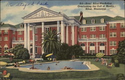 Hotel Biloxi-MacArthur Overlooking the Gulf of Mexico Mississippi Postcard Postcard